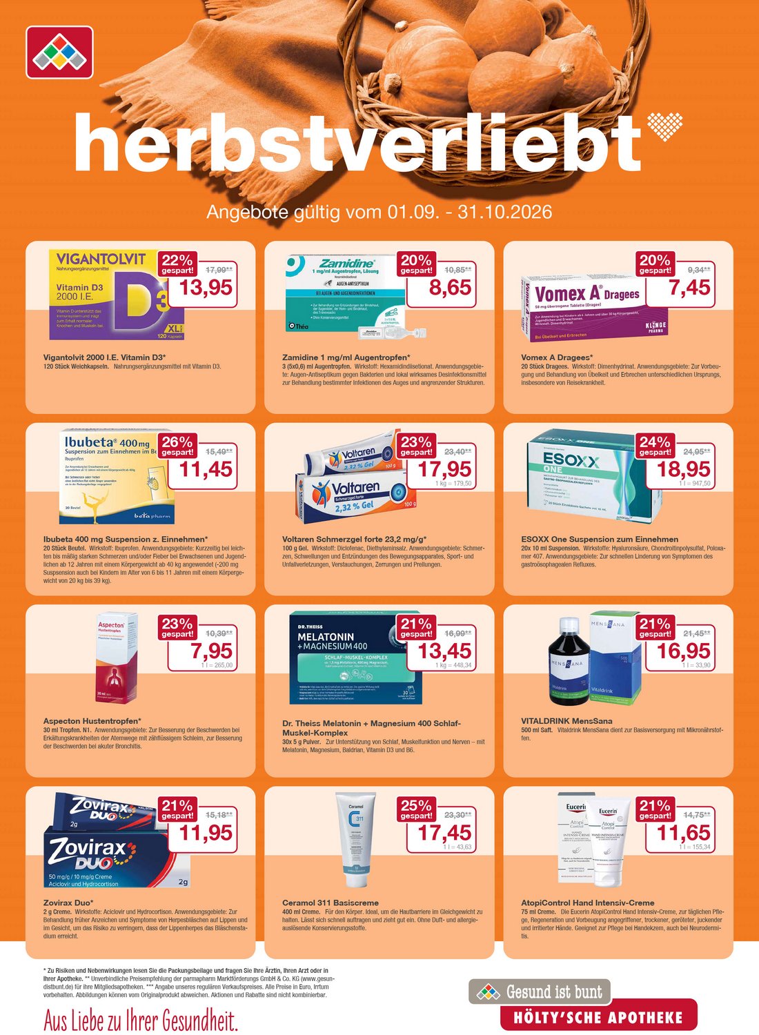 Flyer mit September+Oktober-Angeboten